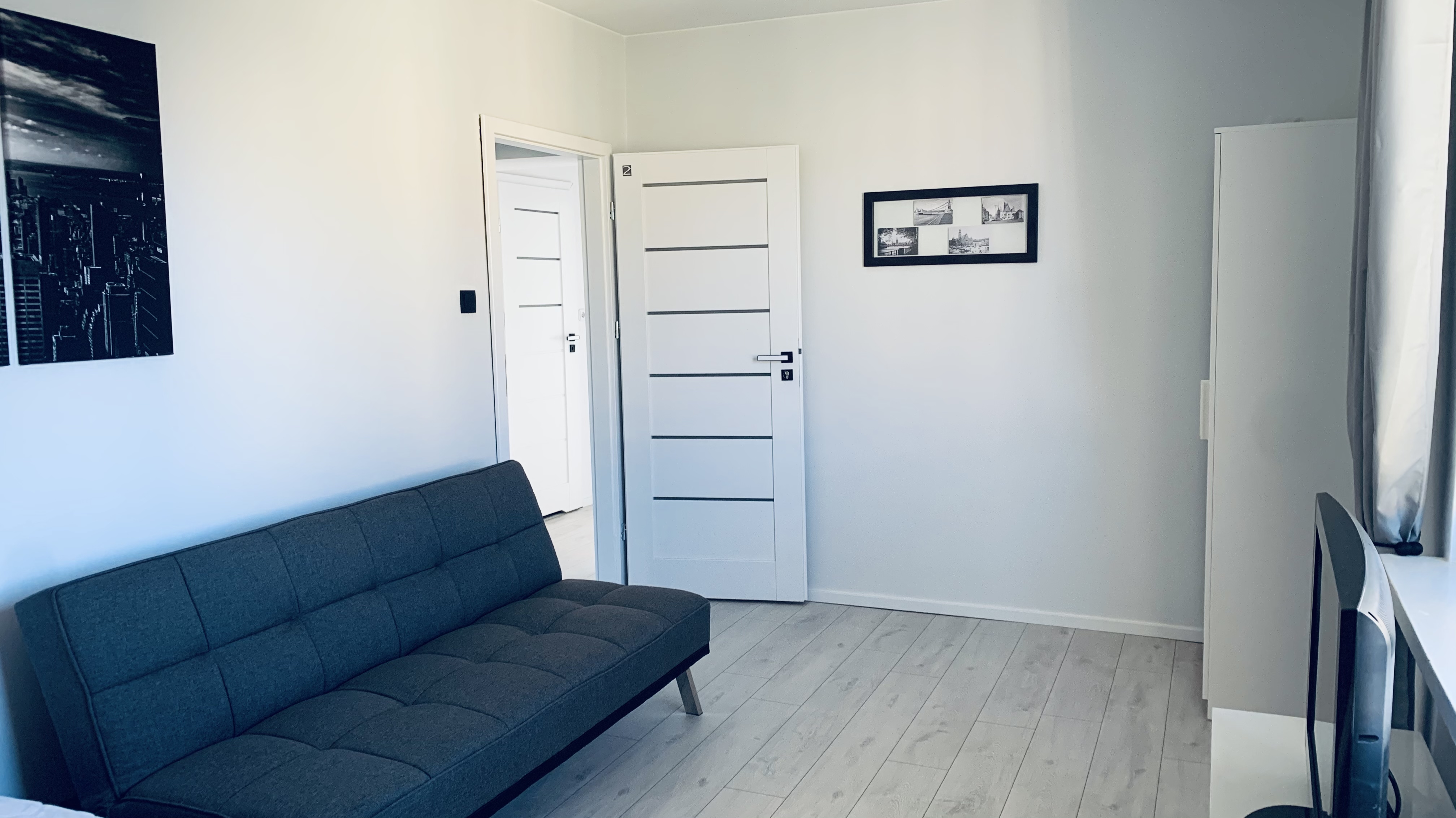 Sofa and room entrance