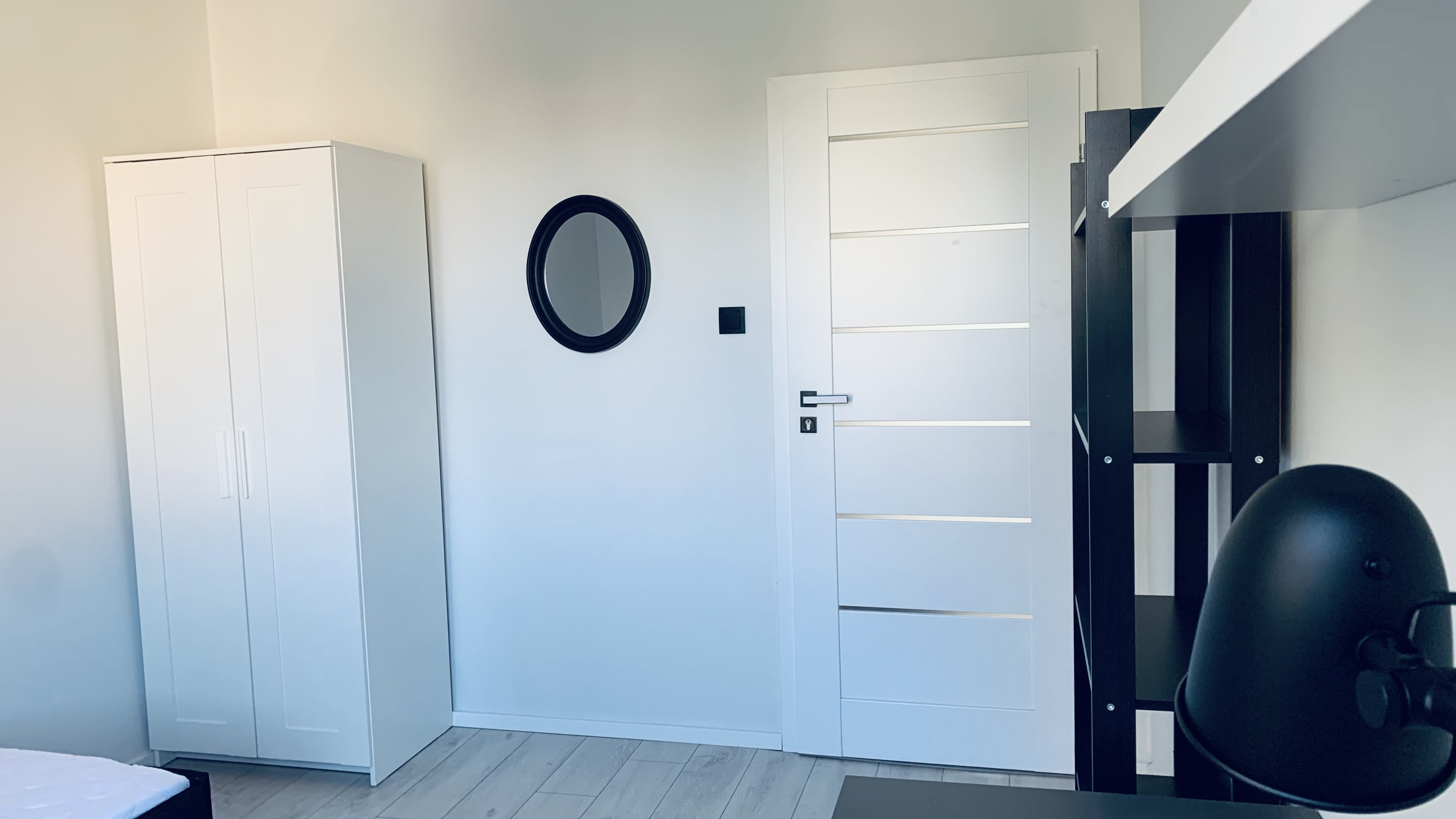 Wardrobe, mirror and door in room #3