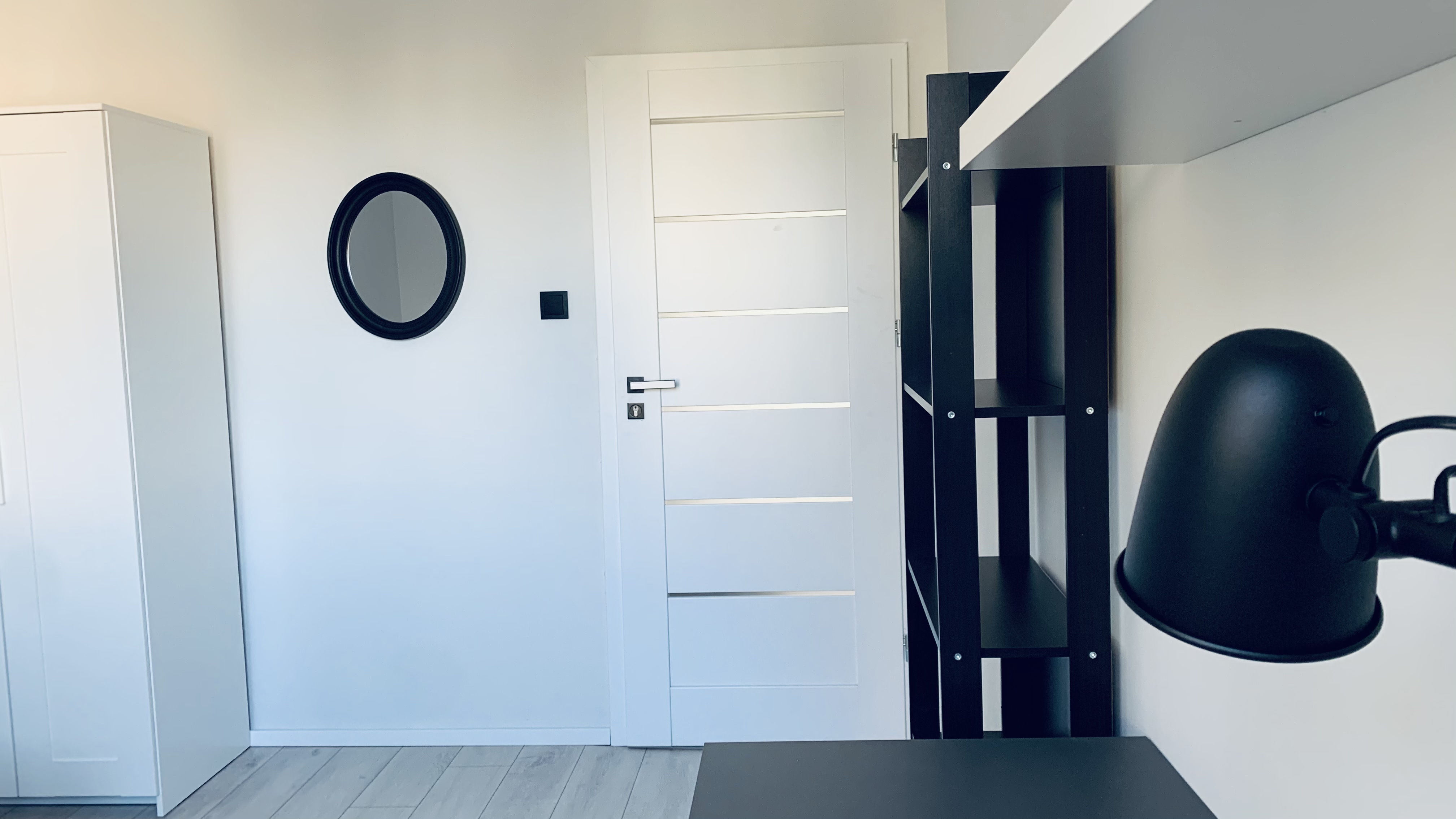 Wardrobe, mirror and door